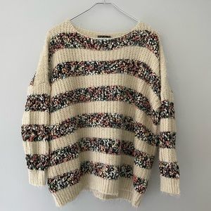 Anthropologie La Fee Verte Confetti Stripe Sweater Size Large Anthro L